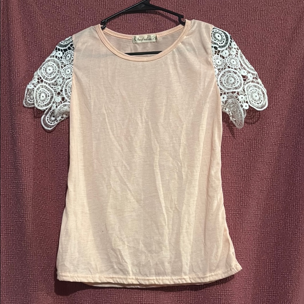 Elegant Lace Sleeve Women's Top